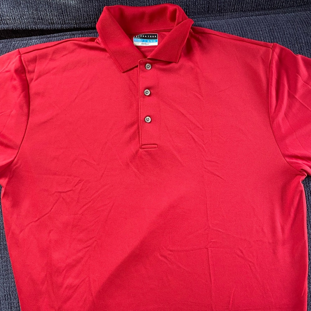 PGA Red Men’s Polo Shirt